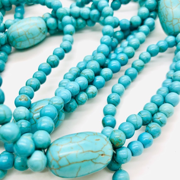 Vintage turquoise bead southwestern style necklace 💙 - Picture 8 of 13